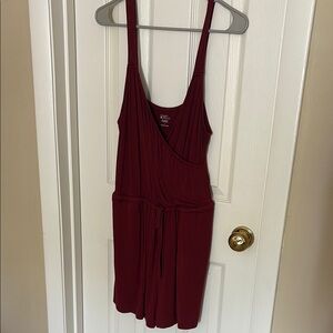 Market & Spruce Burgundy Romper